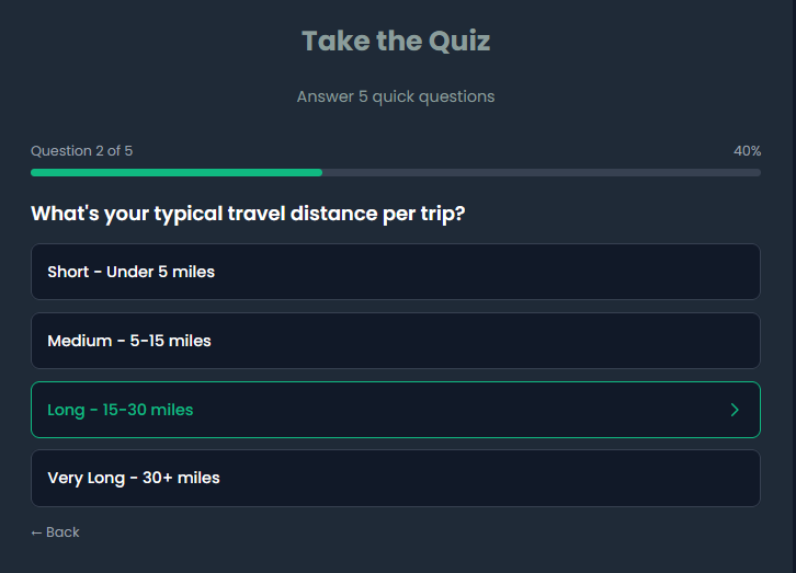 Find Your Perfect Electric Ride - Interactive Quiz