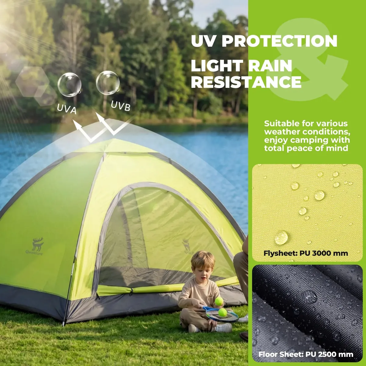 2 Person Lightweight Camping Tent UV50 - Image 5
