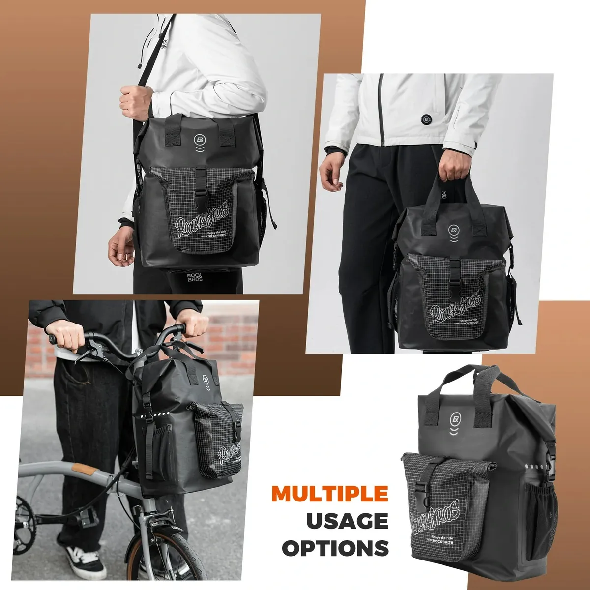 Bike Handlebar Bag for Folding Bike 18L - Image 4
