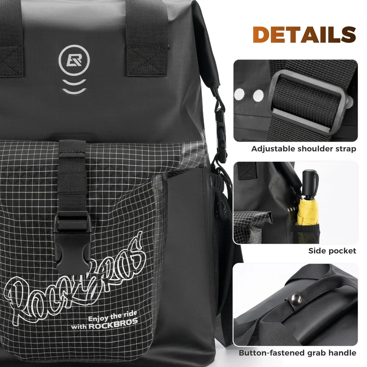 Bike Handlebar Bag for Folding Bike 18L - Image 5