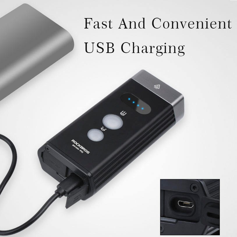 1800LM Rechargeable Dual LED Bike Front Light - Image 5