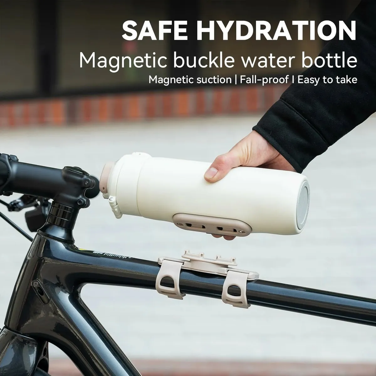 Bike Water Bottle 2-in-1 Magnetic Mount Insulated Stainless Steel 18.6oz - Image 3