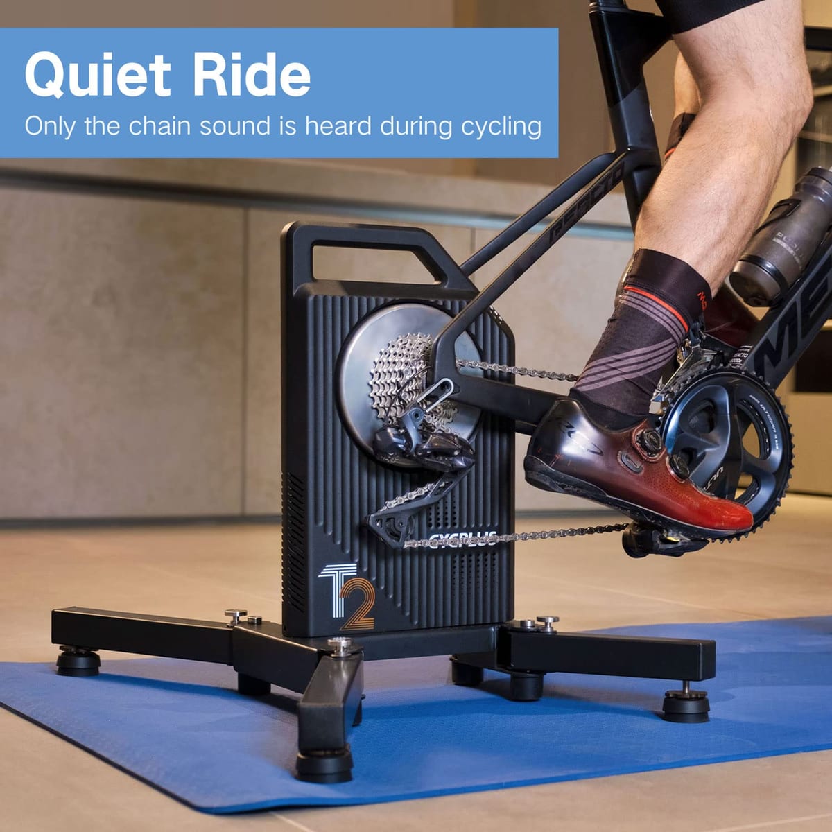 CYCPLUS T2 Indoor BLDC-Motor Drive Riding Smart Bike Trainer Compatible with Zwift APP - Image 4