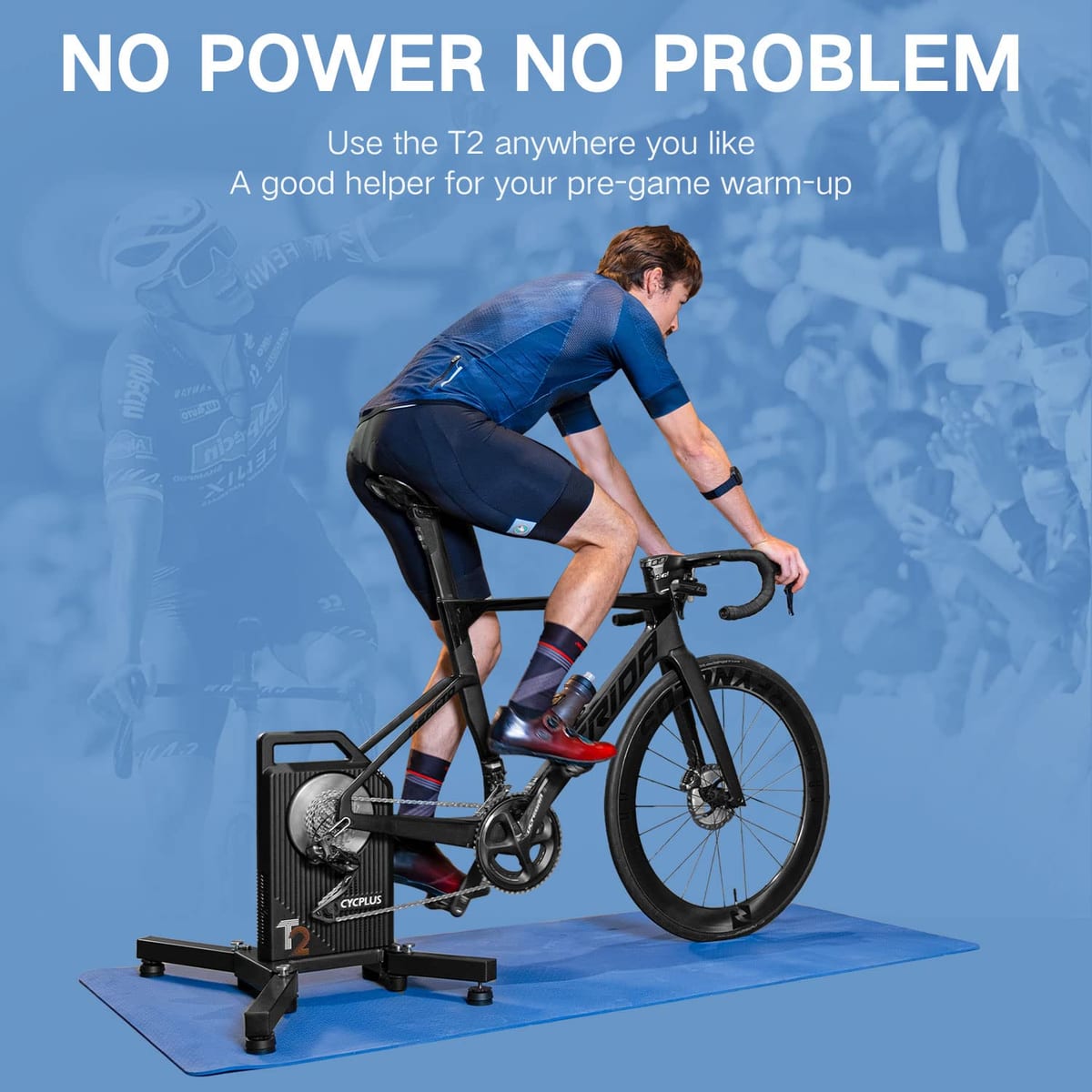 CYCPLUS T2 Indoor BLDC-Motor Drive Riding Smart Bike Trainer Compatible with Zwift APP - Image 5