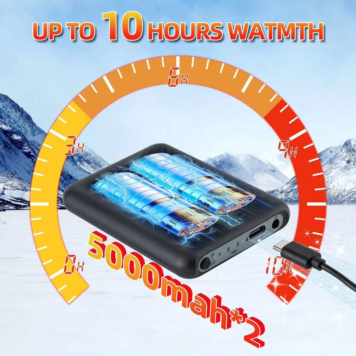 Heated Socks Rechargeable Up to 8 Hours 5000mAh Winter Foot Warmers Electric Socks - Image 4