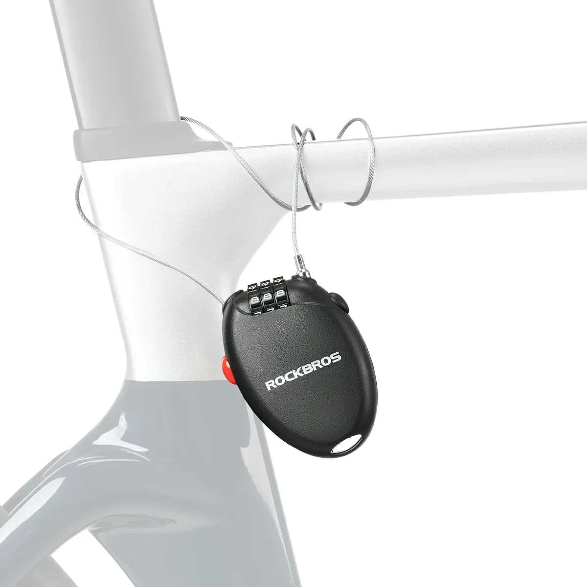High Security Helmet Lock 60cm Steel Cable Combination Bike Lock - Image 3