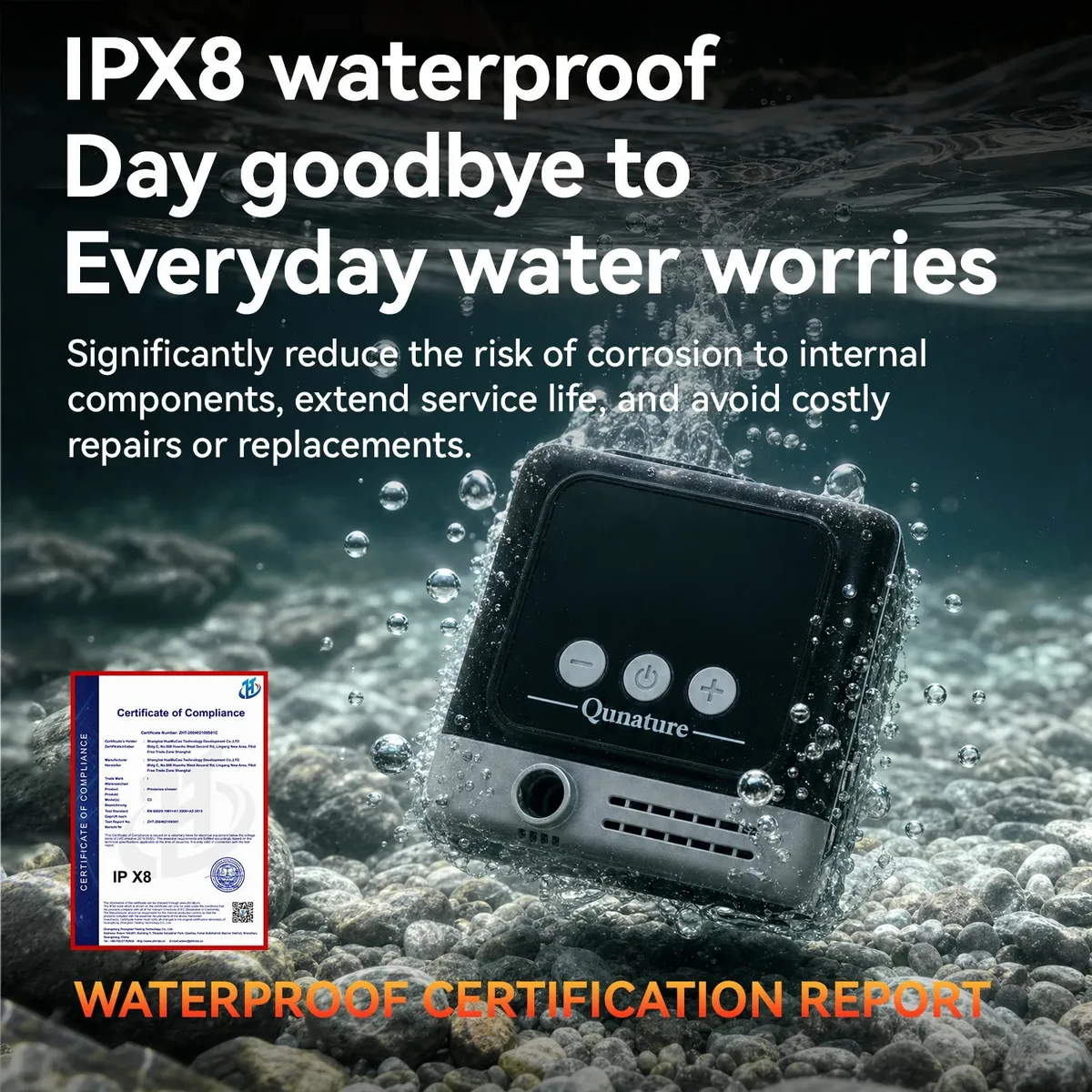 IPX8 Waterproof Rechargeable Outdoor Shower Pump - Image 3