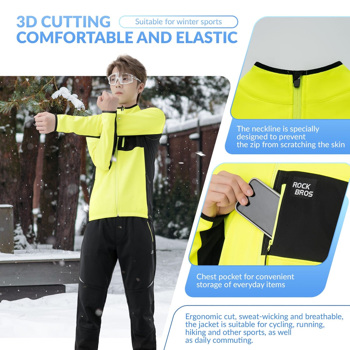 Men's Cycling Jacket & Pants Set Winter - Image 5