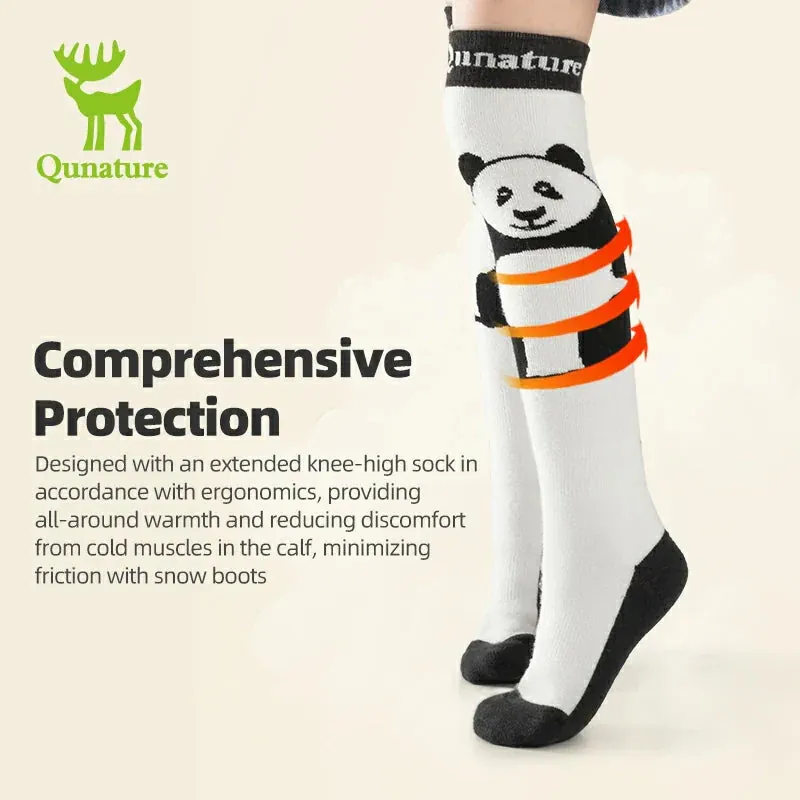 Qunature Kids Panda Ski Socks | Heat Retaining Winter Warmth - Image 5