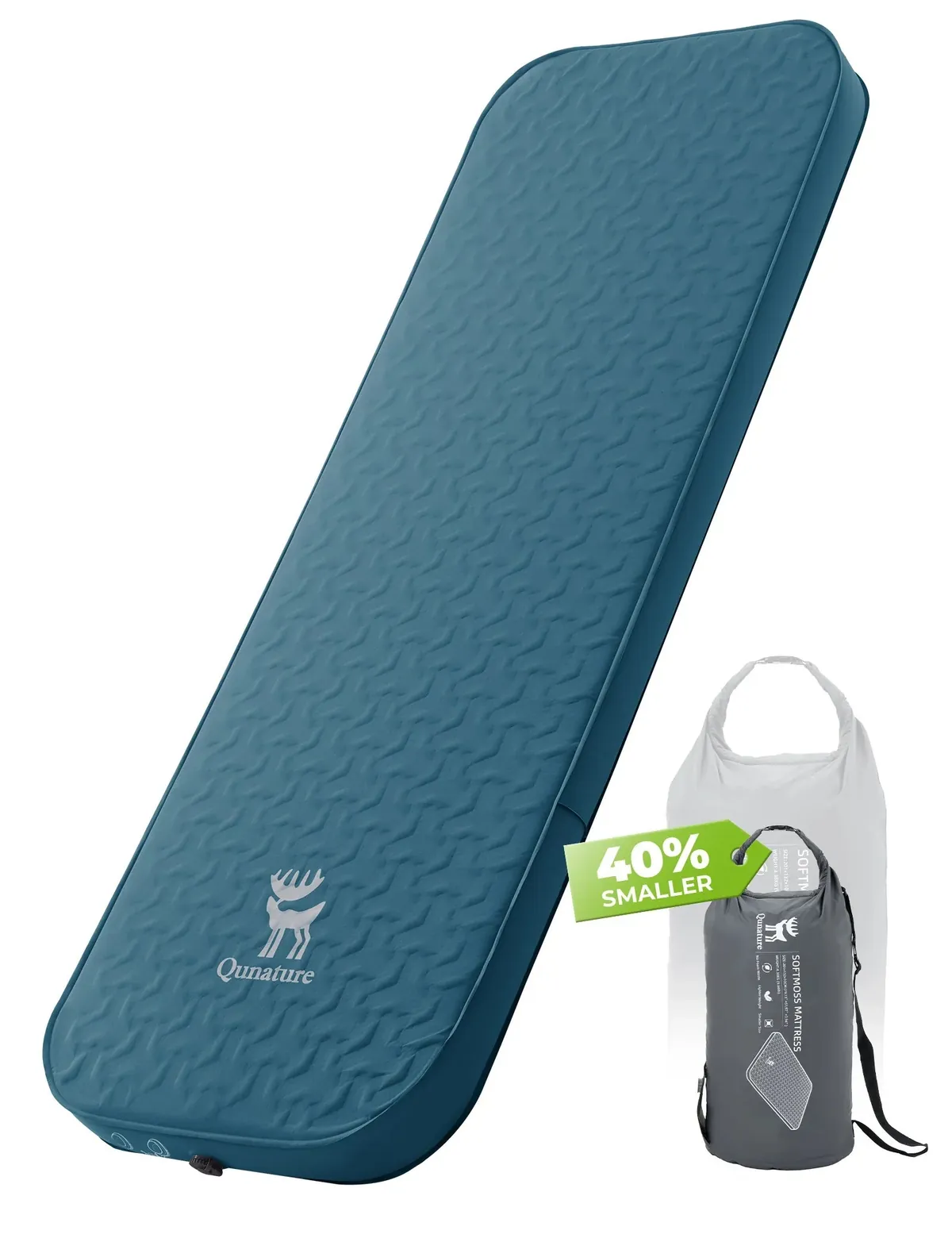 Qunature Portable Inflating Sleeping Pad with Foam - Image 3