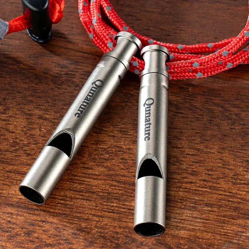 Qunature Titanium Survival Whistle 120dB Loud, Durable, Portable Outdoor Gear - Image 2