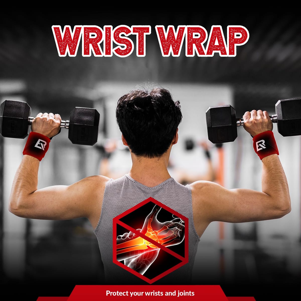 ROCKBROS 22” Wrist Wraps with Thumb Loop Premium Quality for Weightlifting - Image 5