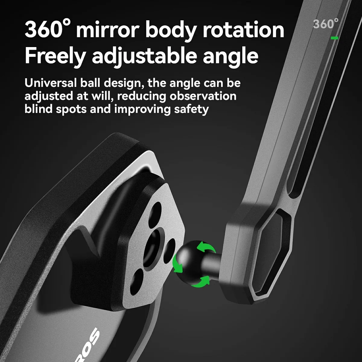 Adjustable Handlebar Bike Rearview Mirror Mirror with Anti-Glare Glass - Image 4