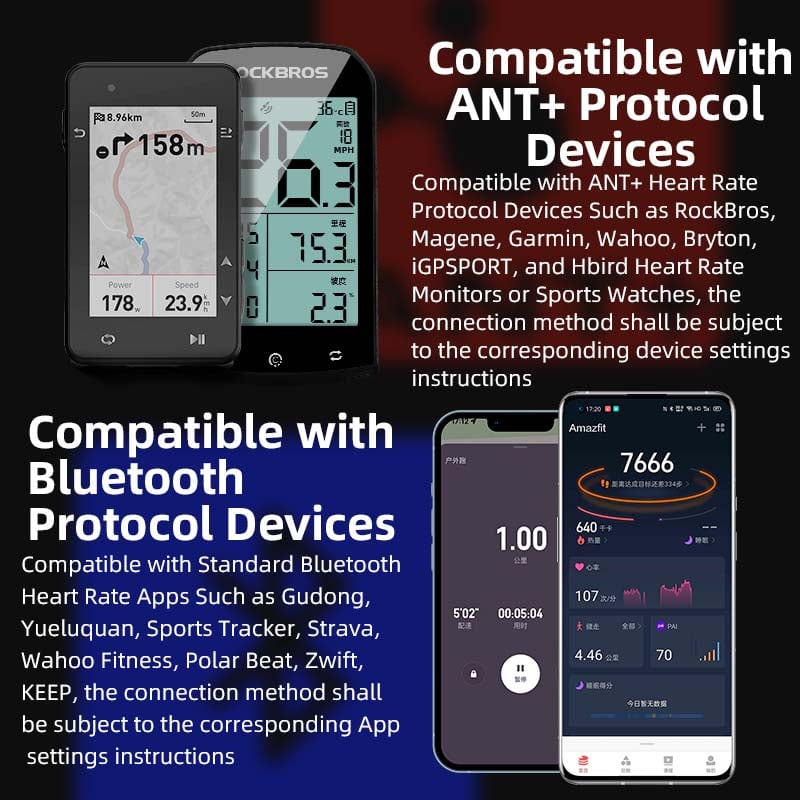 ROCKBROS ANT+ Dual-Mode Heart Rate Monitor Real-Time Tracking Waterproof Design - Image 3