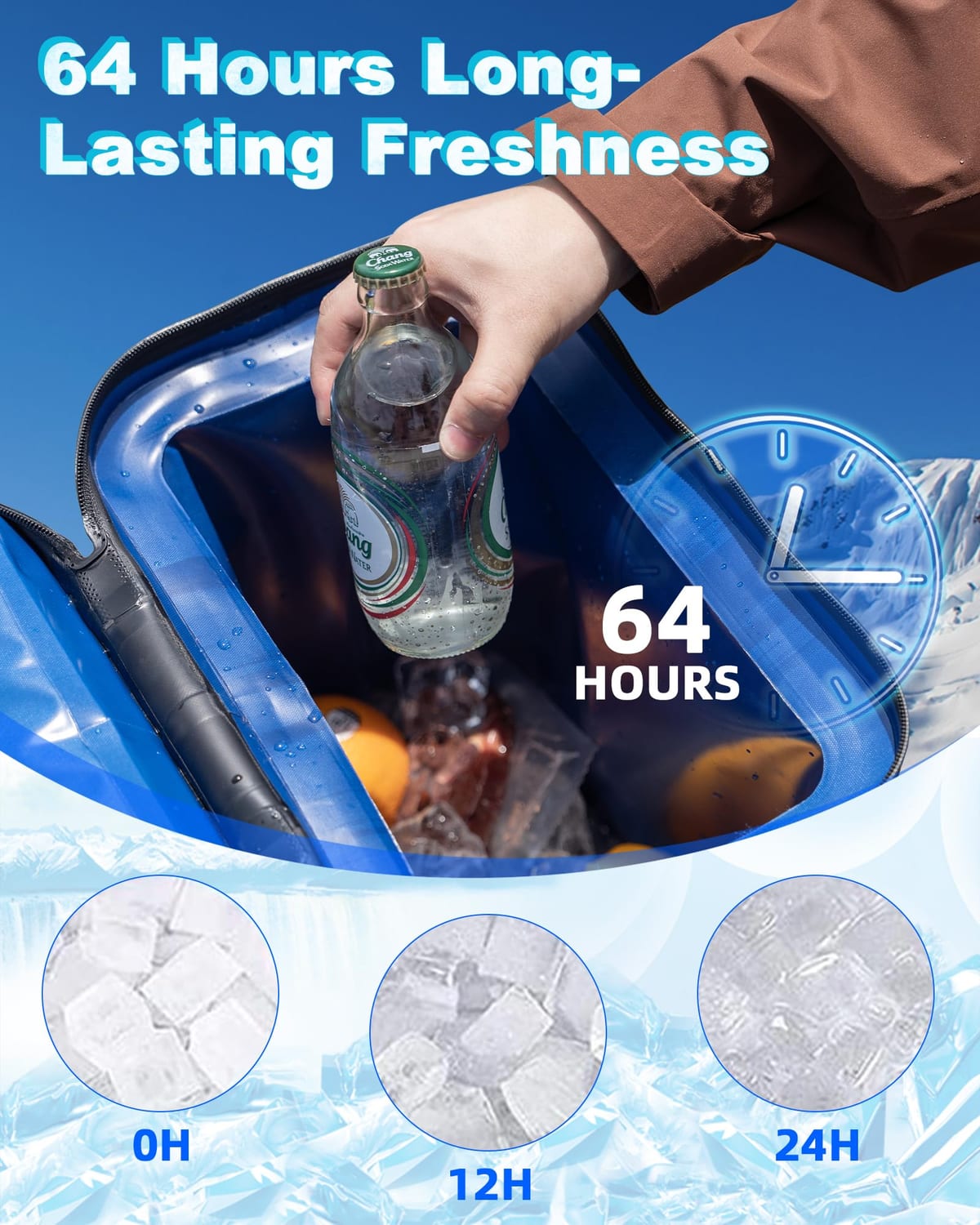 ROCKBROS Backpack Cooler 36 Can Insulated Portable Cooler Waterproof Soft Cooler - Image 2