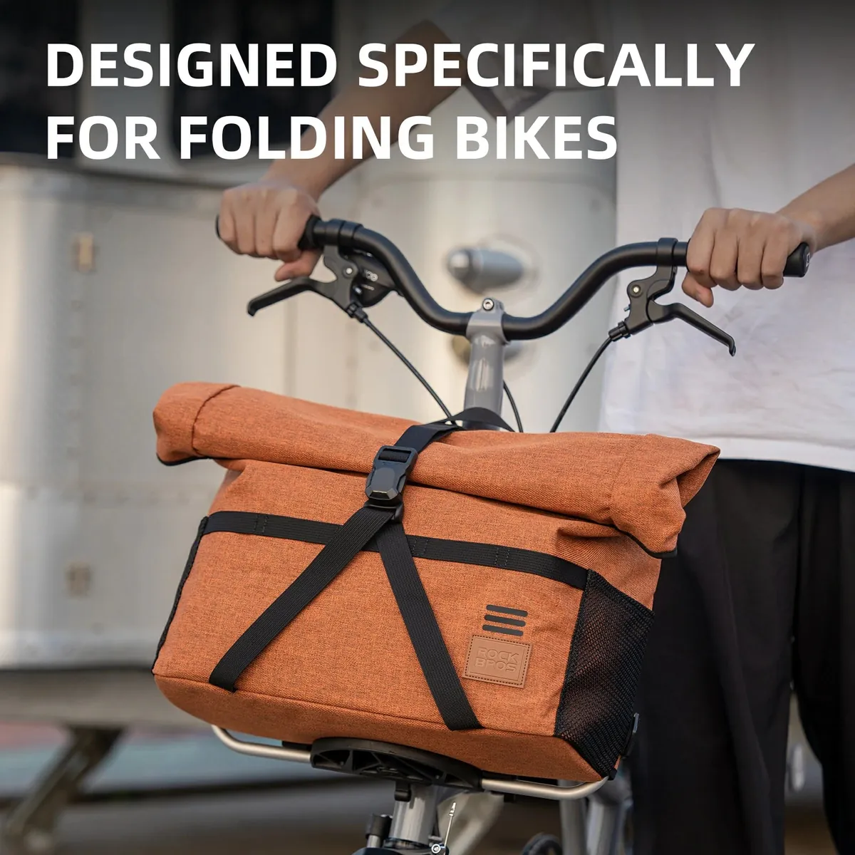 ROCKBROS Bike Handlebar Folding Bike Bag Bike Accessories Bike Storage 8L-10L - Image 3
