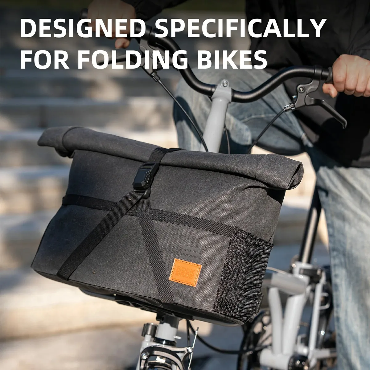 ROCKBROS Bike Handlebar Folding Bike Bag Bike Accessories Bike Storage 8L-10L - Image 4