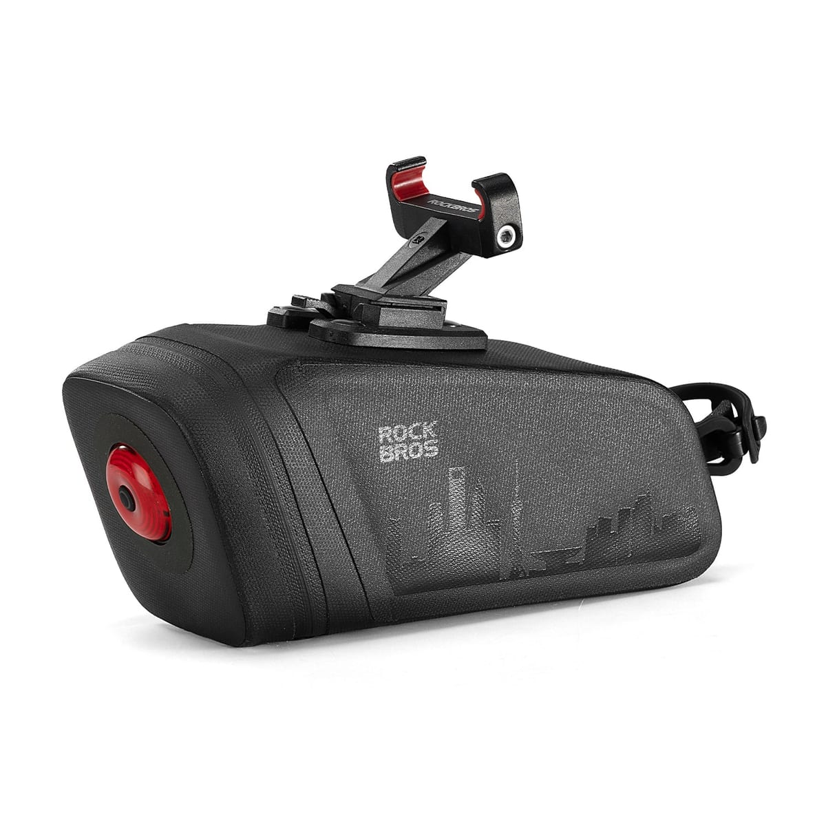 ROCKBROS Bike Saddle Bag Waterproof with Brake Sensor Tail Light - Image 2