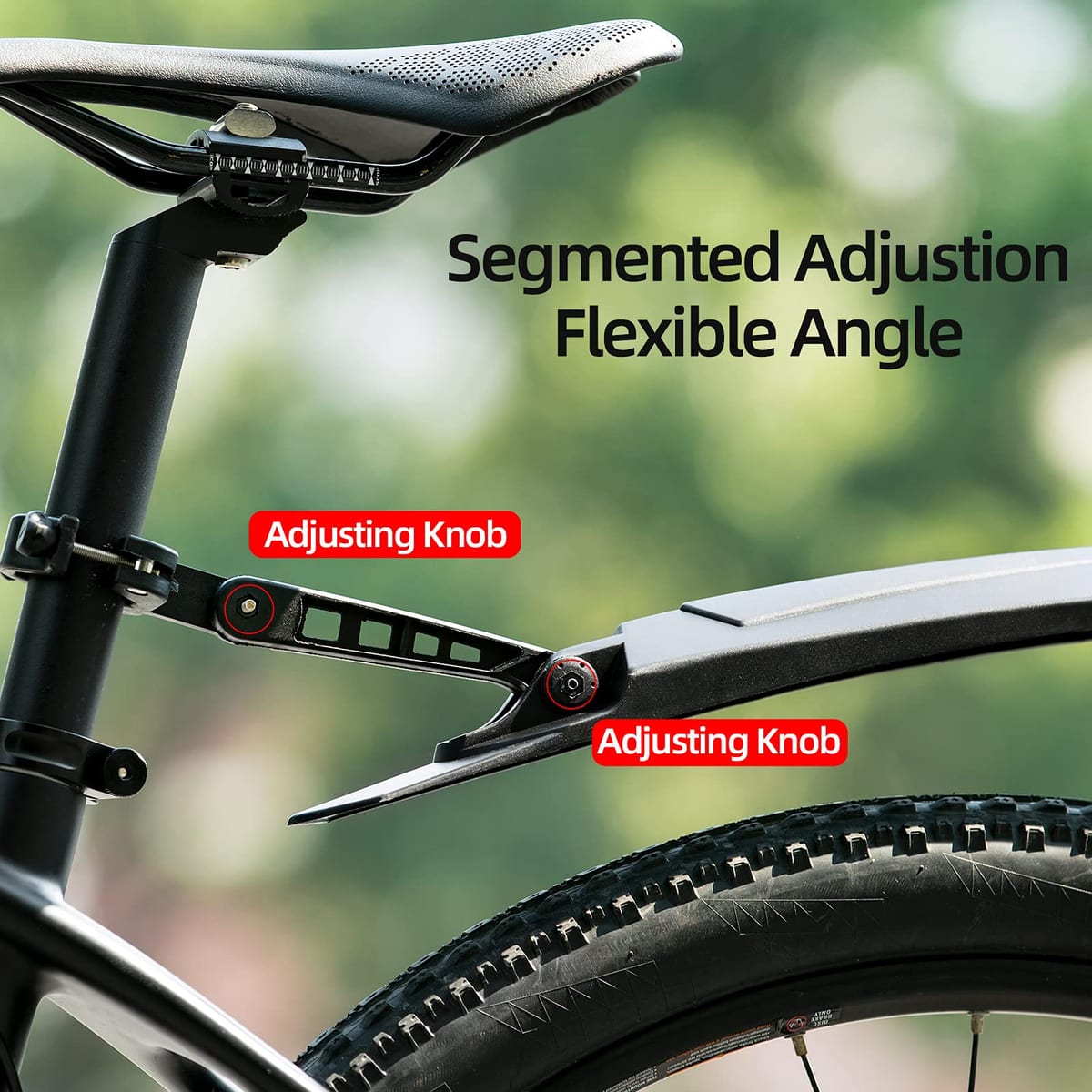 ROCKBROS Adjustable MTB Mud Guards Front & Rear Splash Guard - Image 4