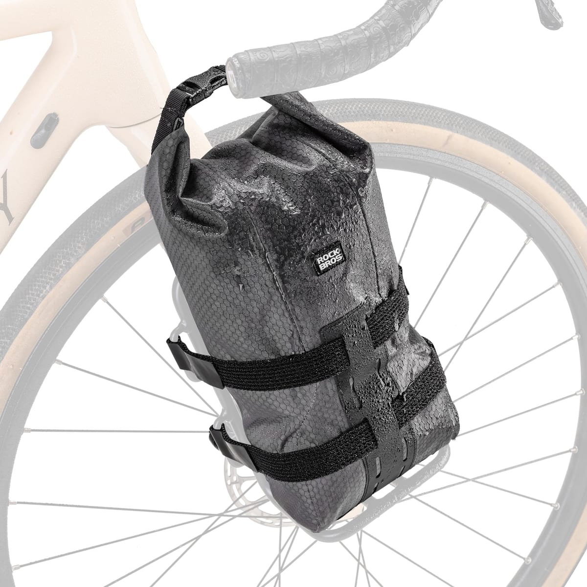 ROCKBROS Bike Waterproof 4L Front Fork Bag with Bike Rack - Image 2