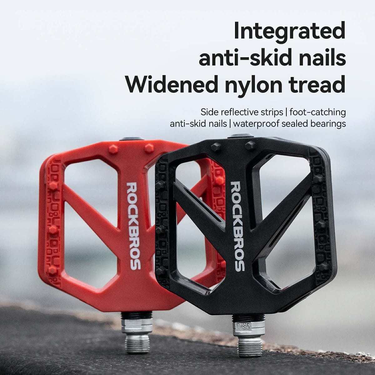 BP2602 Wide Platform Nylon Bike Pedals - Image 3