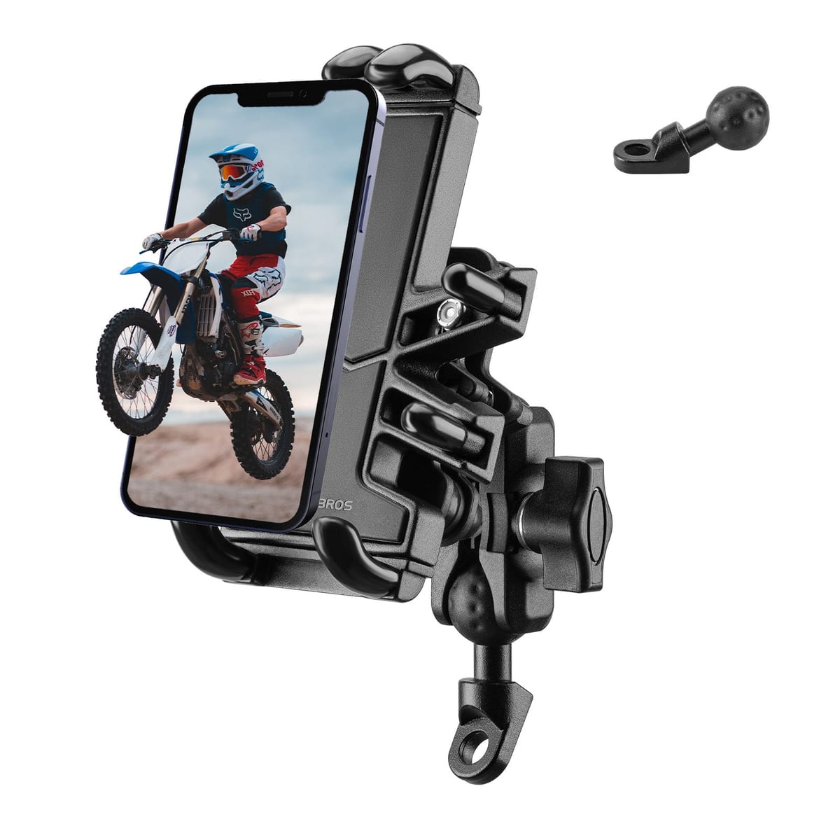 ROCKBROS Motorcycle ATV Adjustable Phone Holder with Vibration Dampener for 4.7-7.1" Phones - Image 3