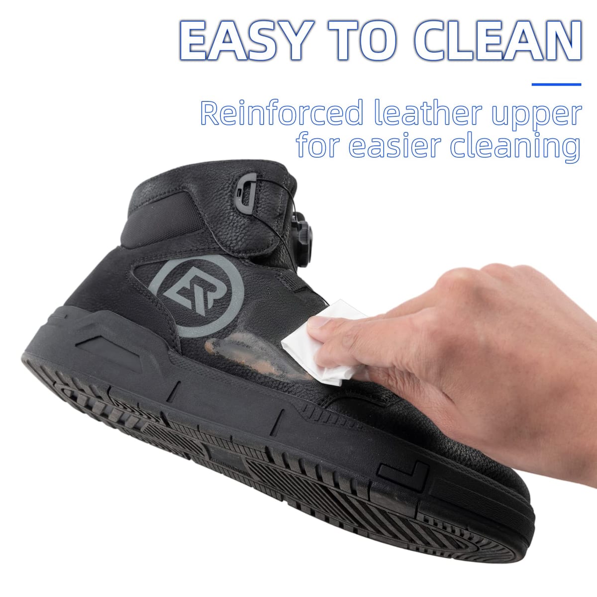 ROCKBROS Motorcycle Shoes, Anti-Slip, Breathable Leather Riding Boots for Men - Image 5