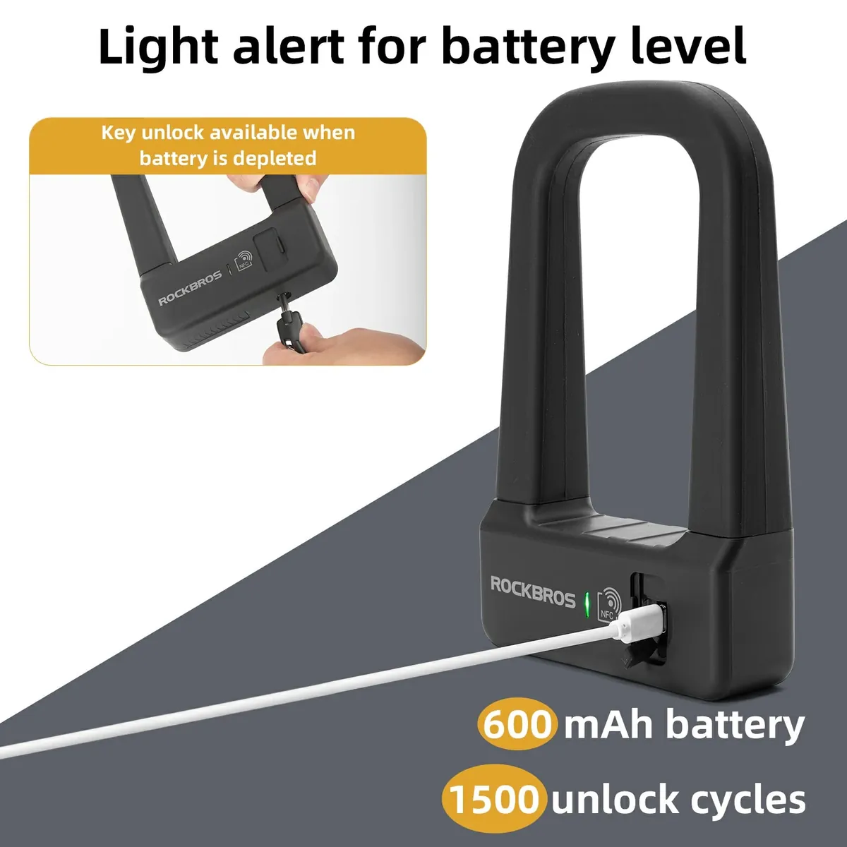 ROCKBROS NFC Smart Bike U Lock - Image 5