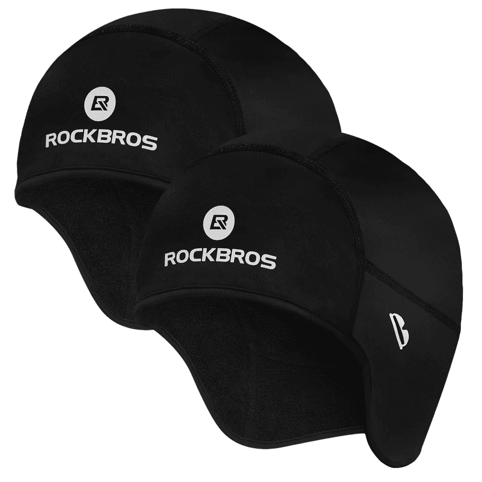 ROCKBROS Winter Skull Cap Helmet Liner, Thermal Cycling Beanie with Glasses Holes - Image 3