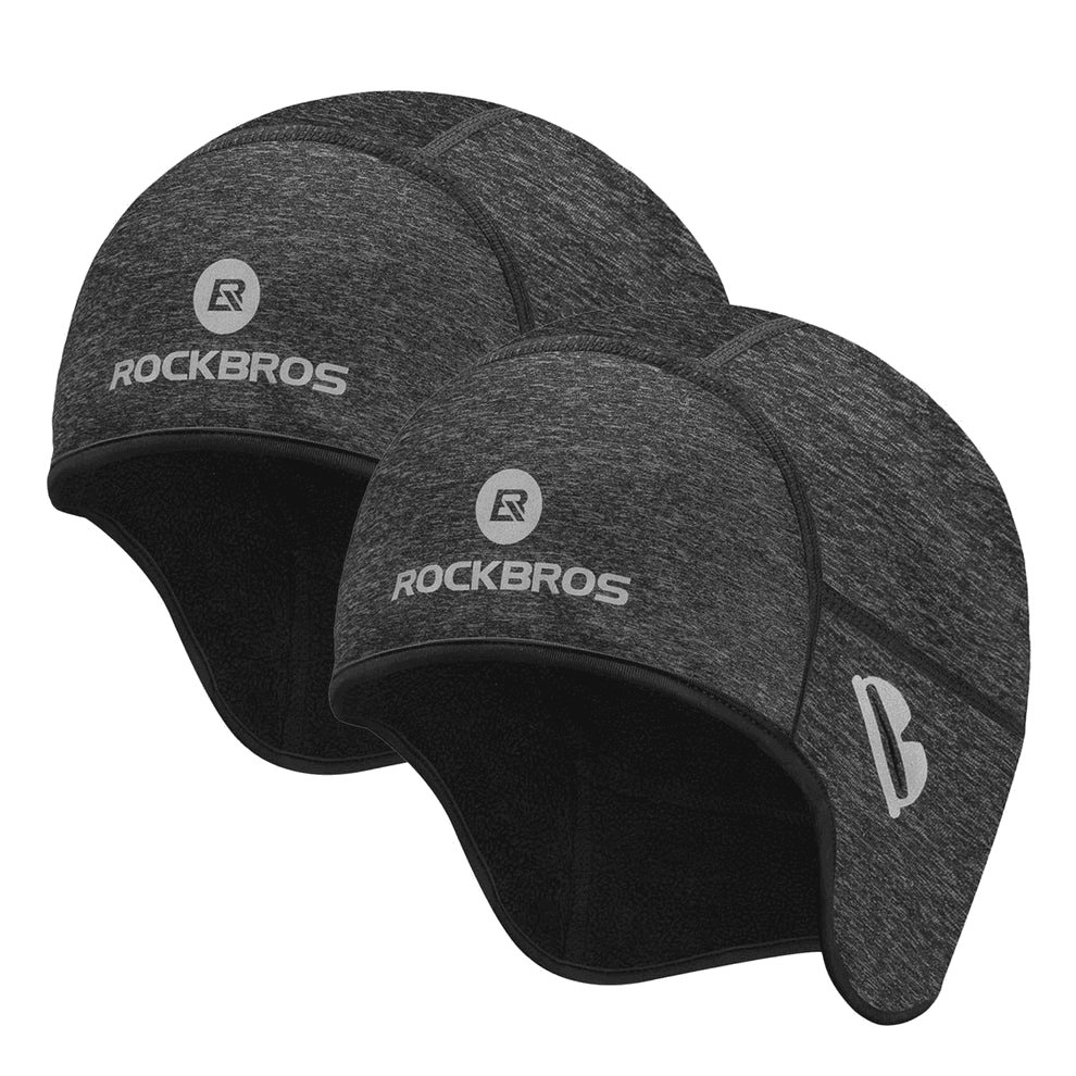 ROCKBROS Winter Skull Cap Helmet Liner, Thermal Cycling Beanie with Glasses Holes - Image 4
