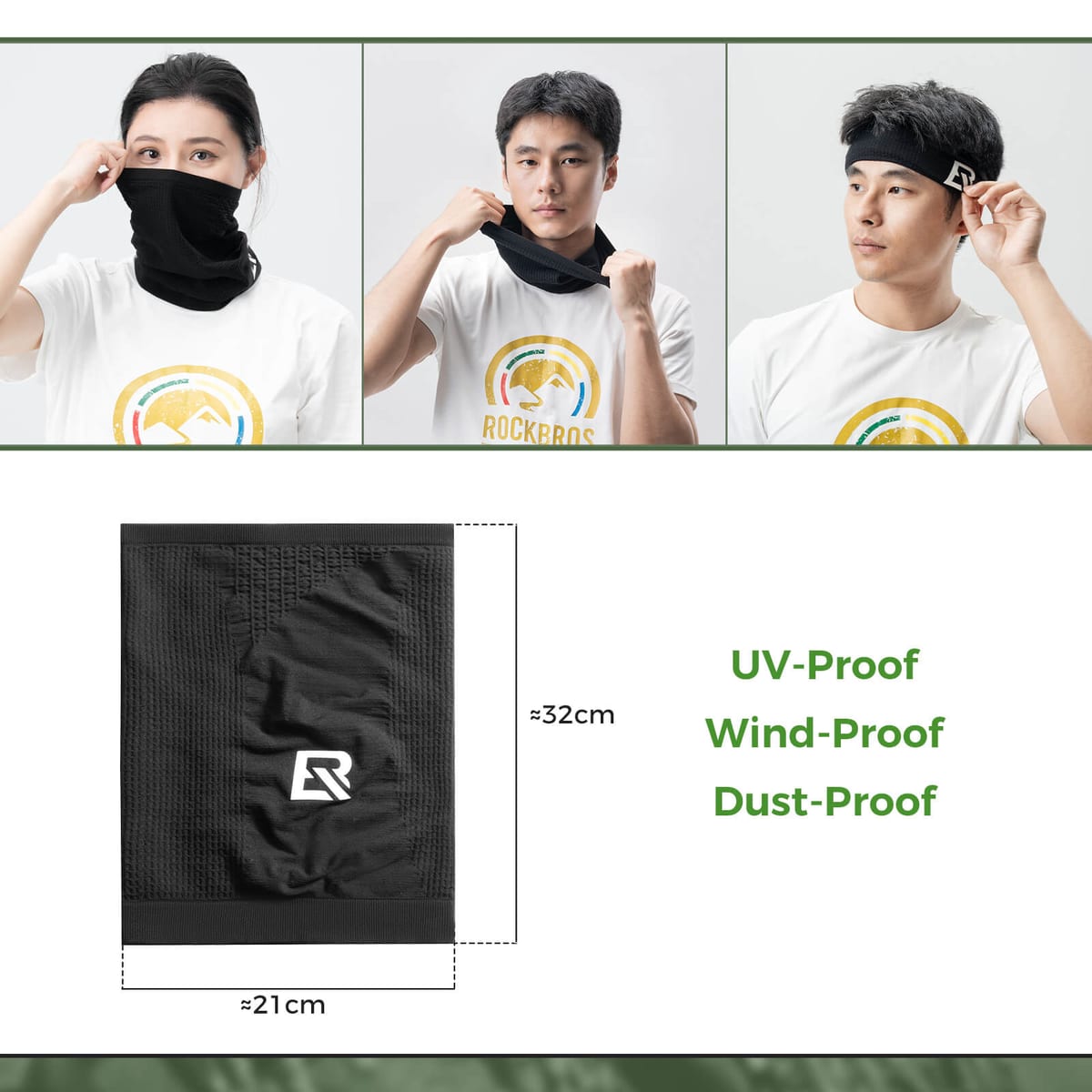 ROCKBROS Summer Balaclava Woven Face Mask - Image 3