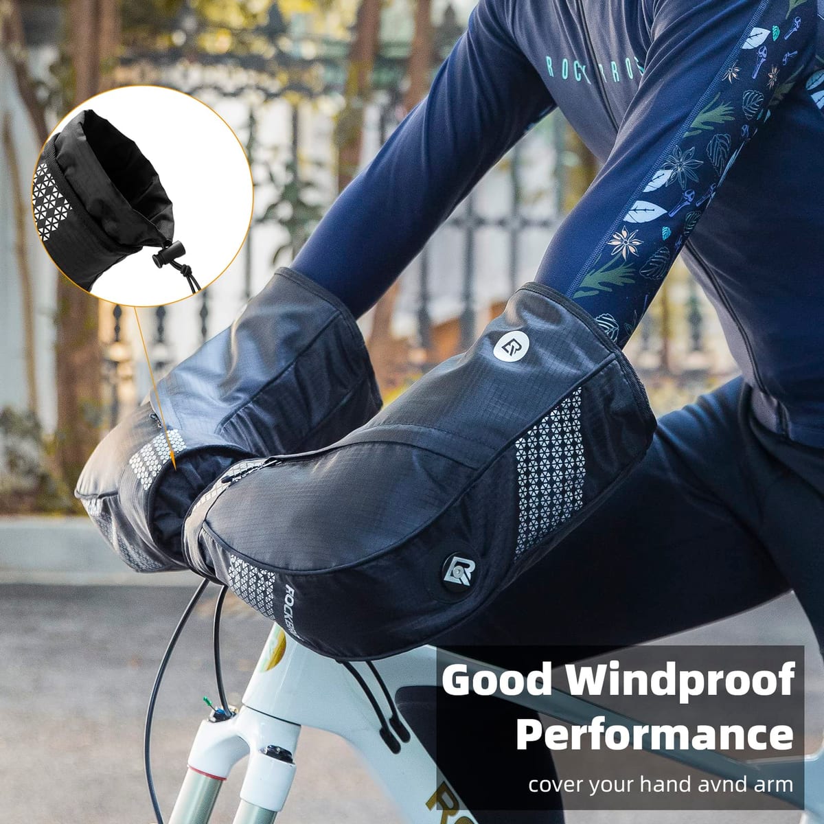 ROCKBROS Thinsulate Thermal Bike Handlebar Mittens - Cold Weather Pogies Cover Gloves - Image 4