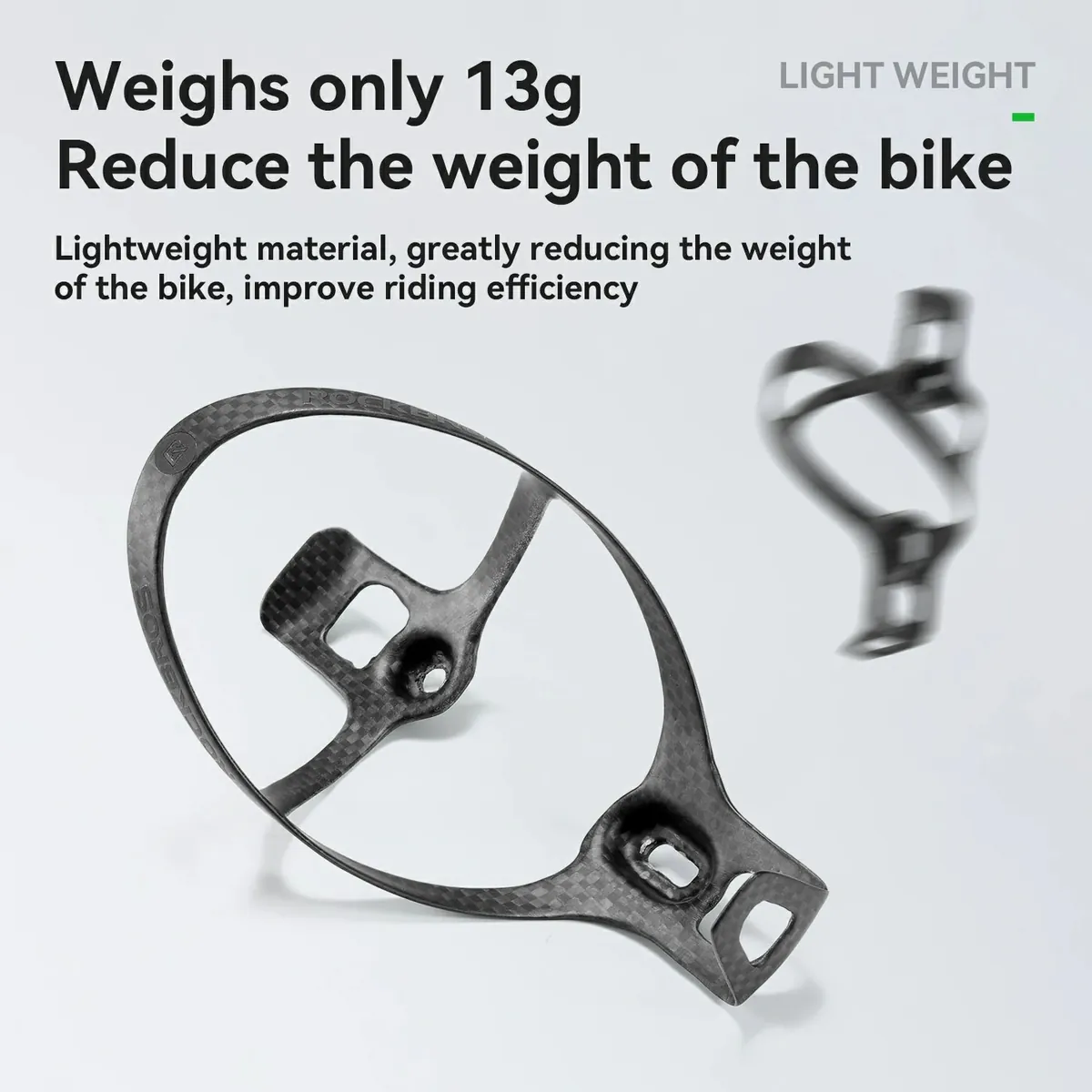 ROCKBROS 100% Carbon Fiber  13g Ultra-Light Bike Water Bottle Holder - Image 4
