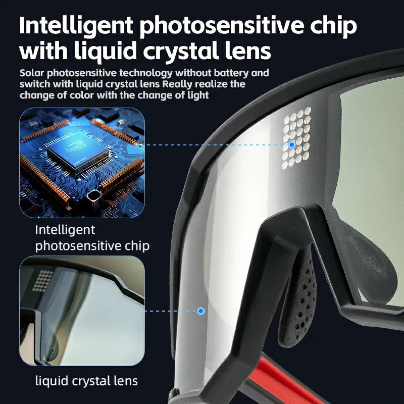 Smart Electronic Color-Changing Cycling Sunglasses - Image 3
