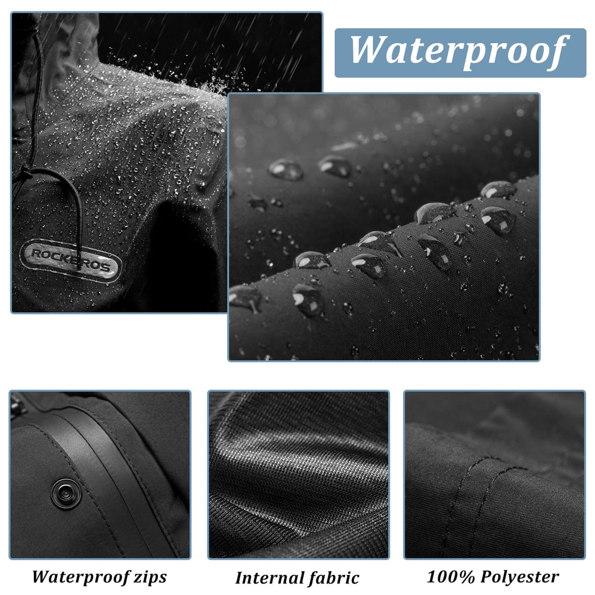 Waterproof Raincoat & Overtrousers for Men Women with Reflective - Image 2