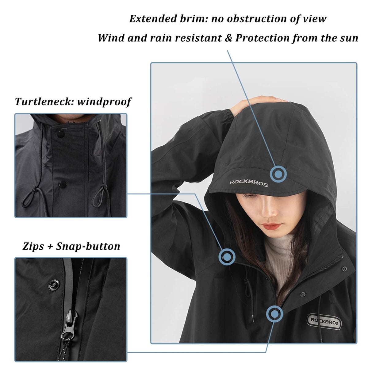 Waterproof Raincoat & Overtrousers for Men Women with Reflective - Image 4