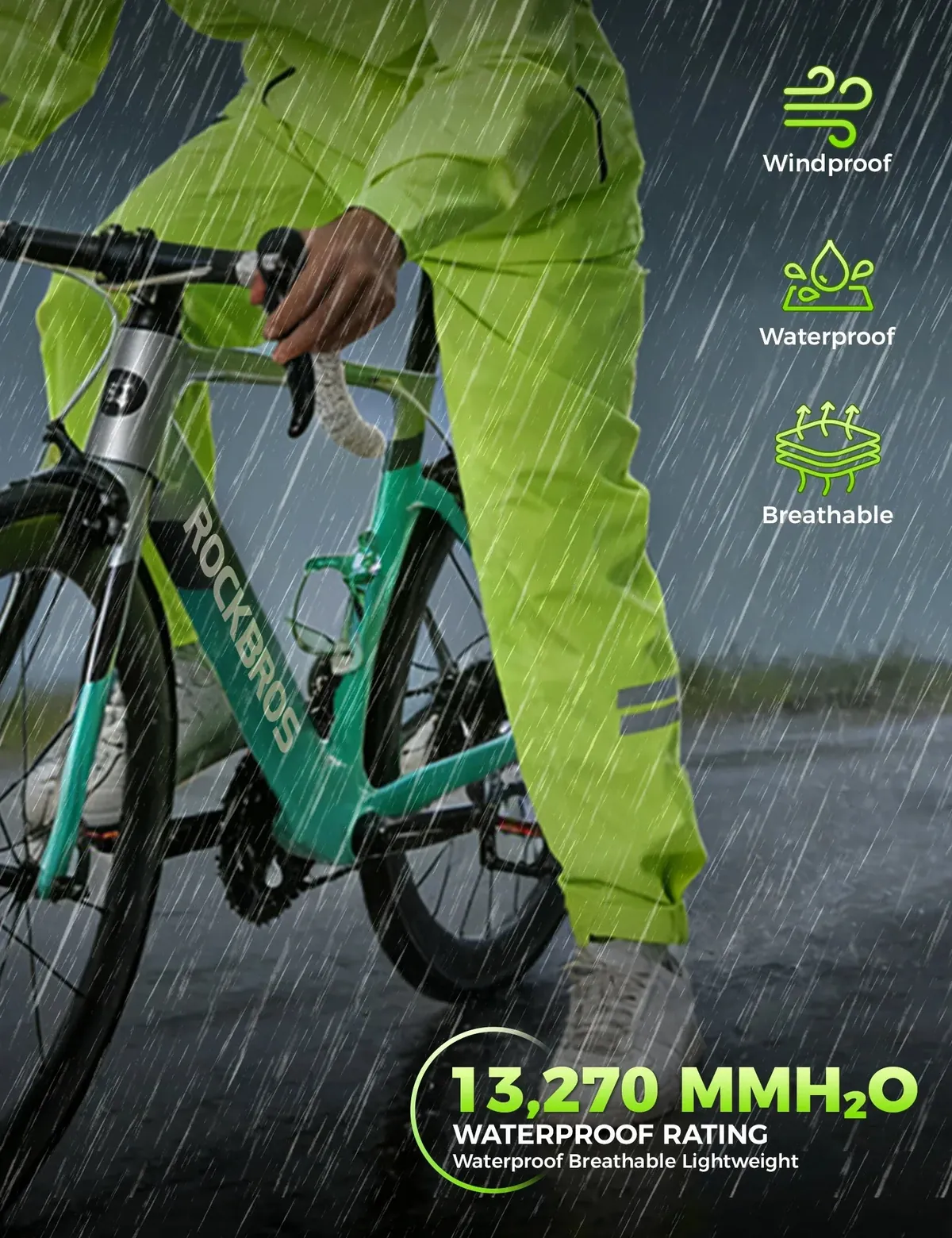 Waterproof Cycling Trousers YPK052 - Image 3