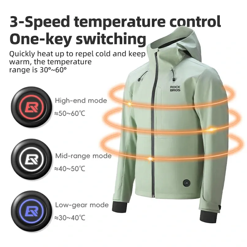 Winter Heated Winter Jacket Waterproof Windproof Rechargeable - Image 4