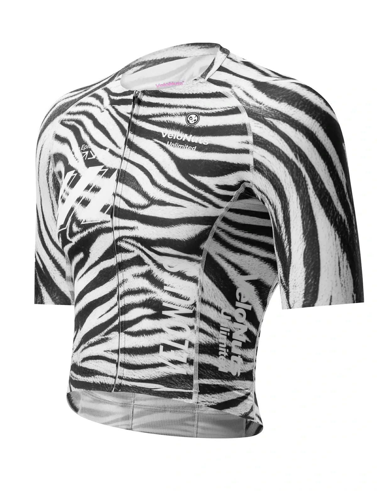 VeloNuts Women’s Cycling Jersey Zebra Stripe Breathable - Image 2