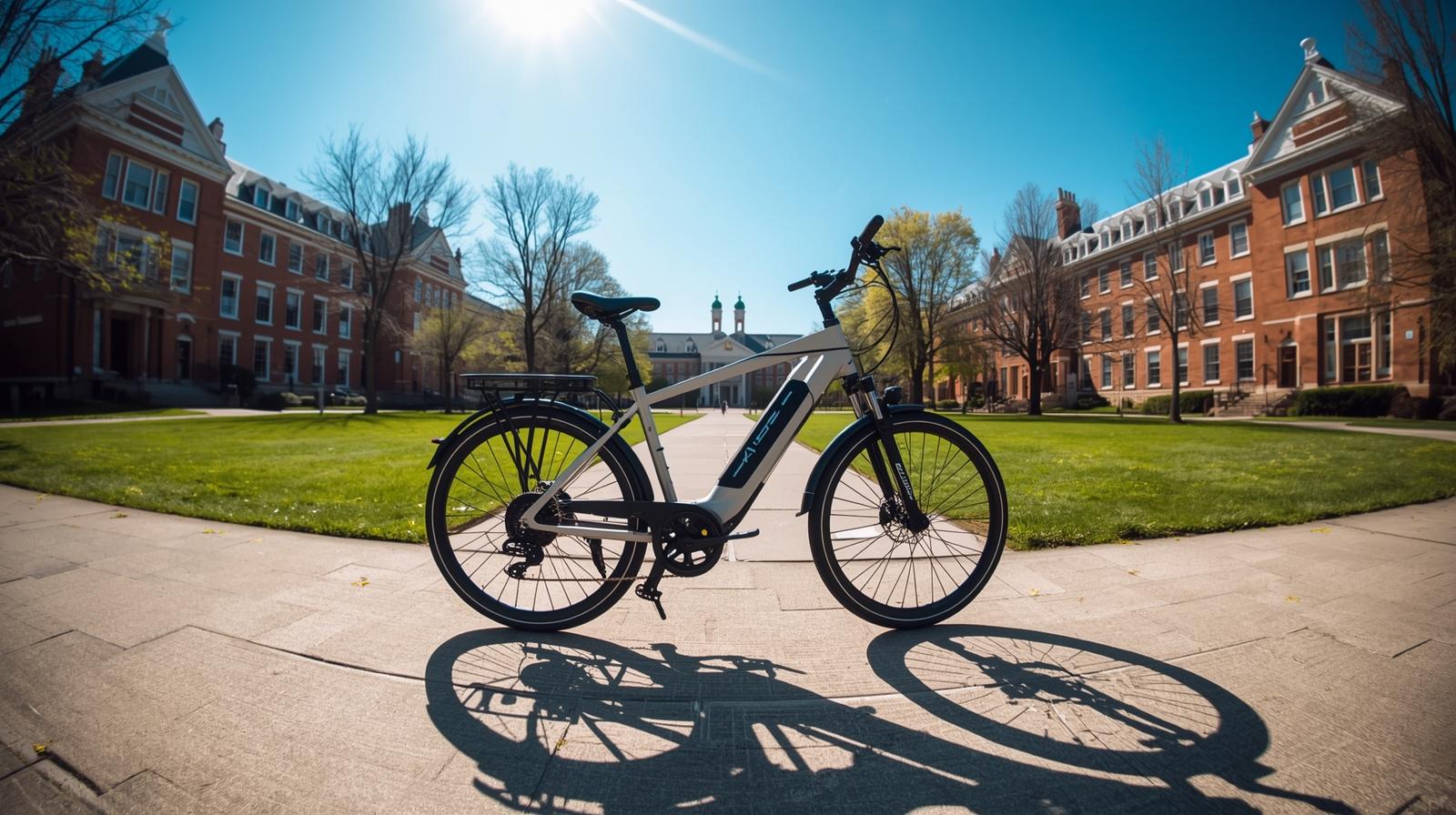 Electric bike on campus