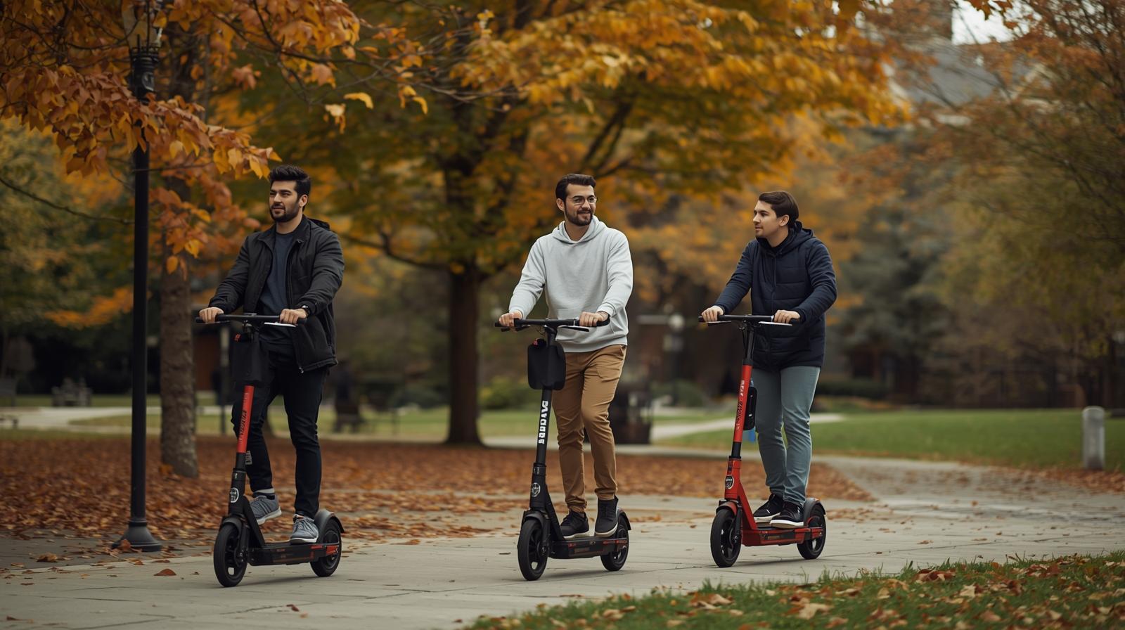 Electric scooters on campus